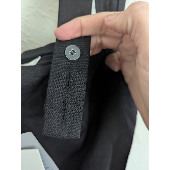 NWT Reformation Clement linen midi dress size 8 black minimalist summer - Picture 7 of 10